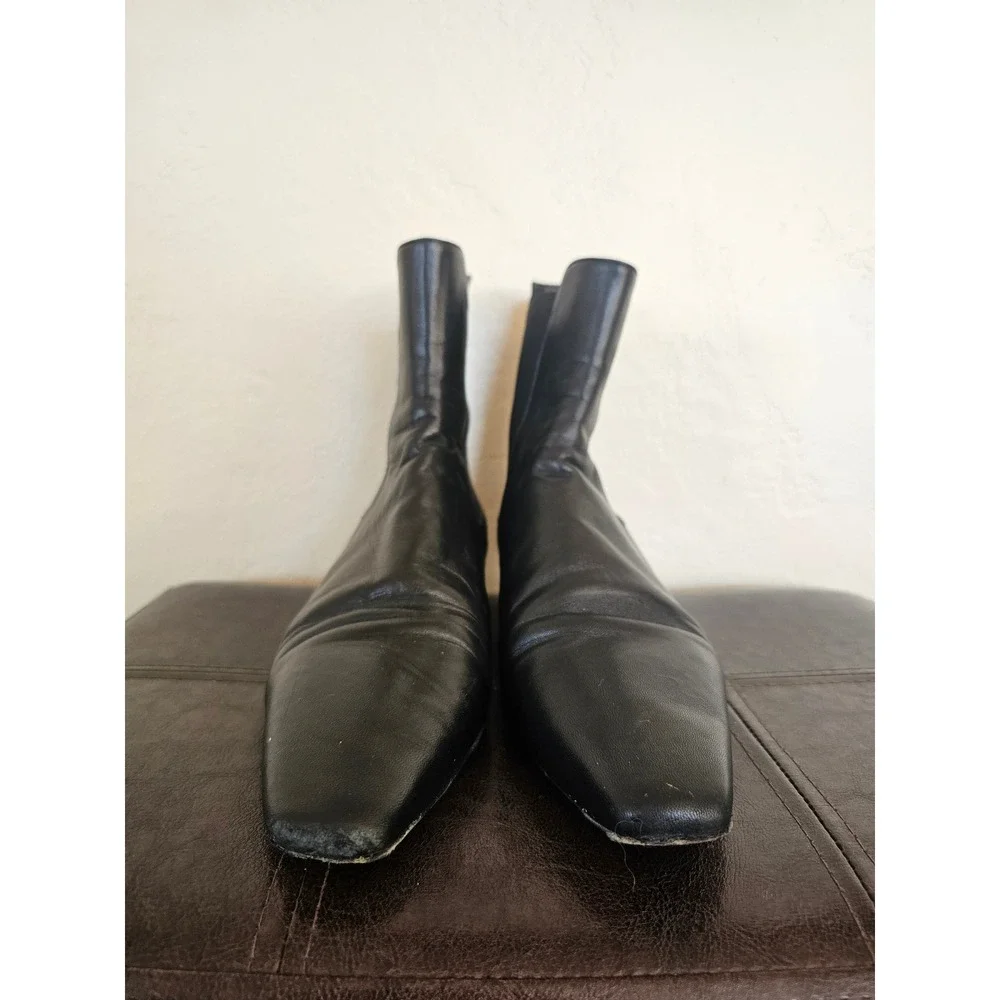 Staud WALLY CHELSEA BLACK‎ Minimalist Old Money Quiet Luxury Boots sz 7.5 (38)
